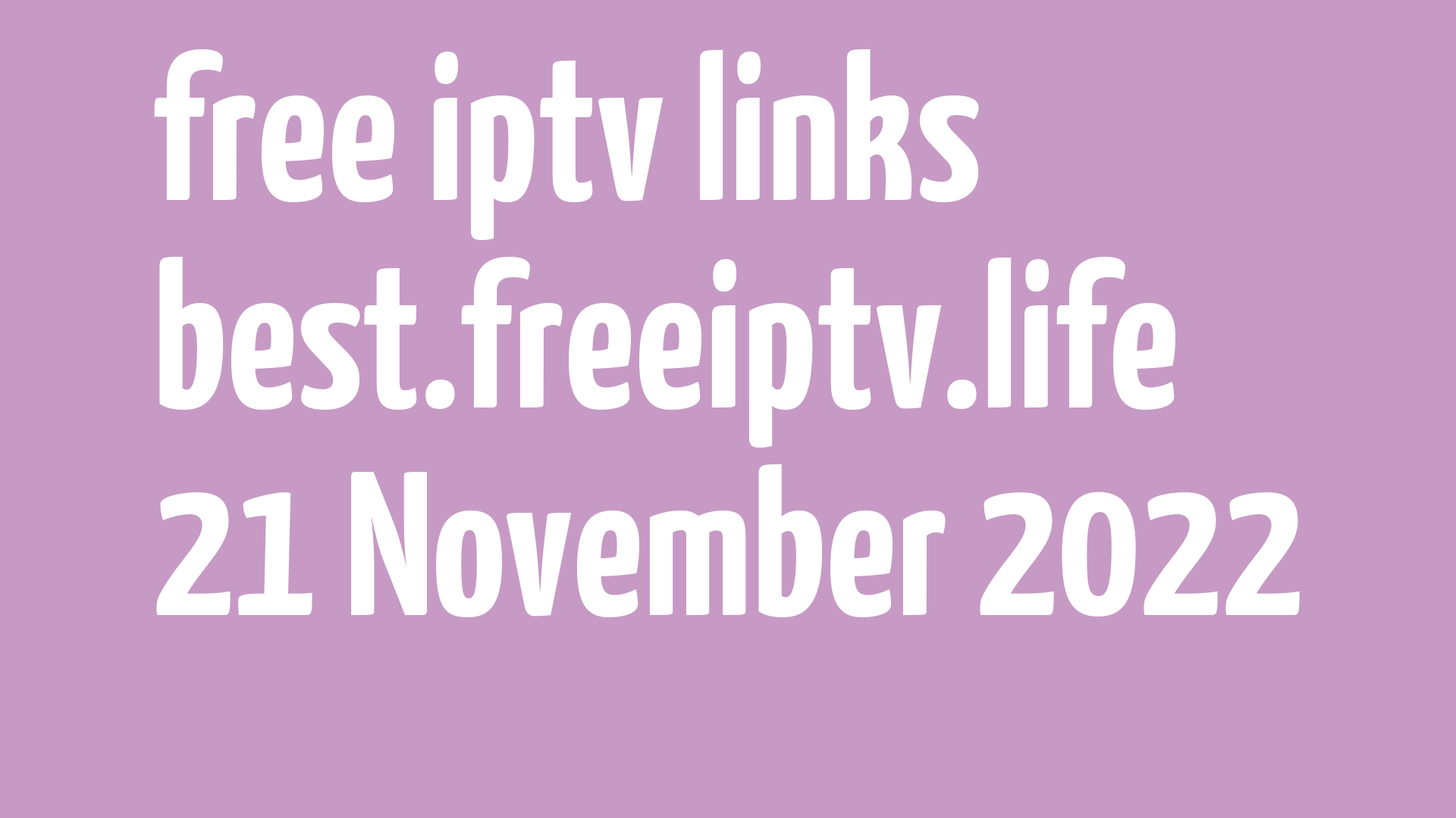 free iptv links 201122